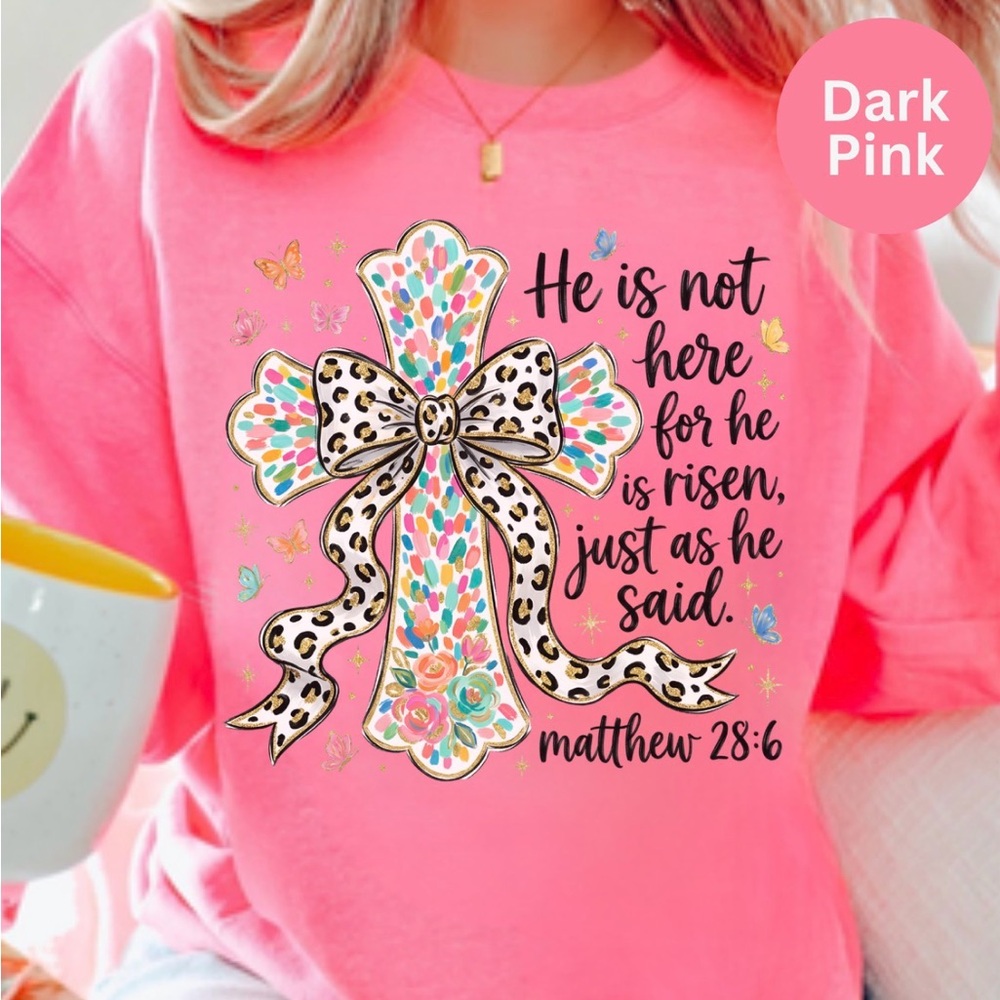 NEW Christian Bible Verse Easter Graphic Sweatshirt Sweater S-5X Oversized